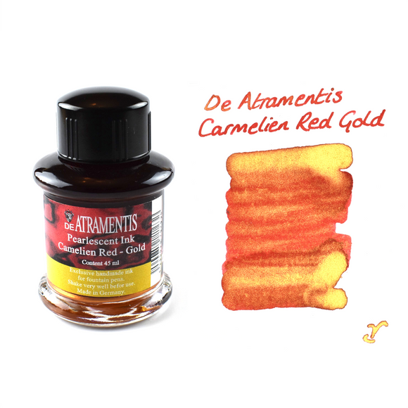 De Atramentis Pearlescent Camelien Red-Gold- 45ml Bottled Ink