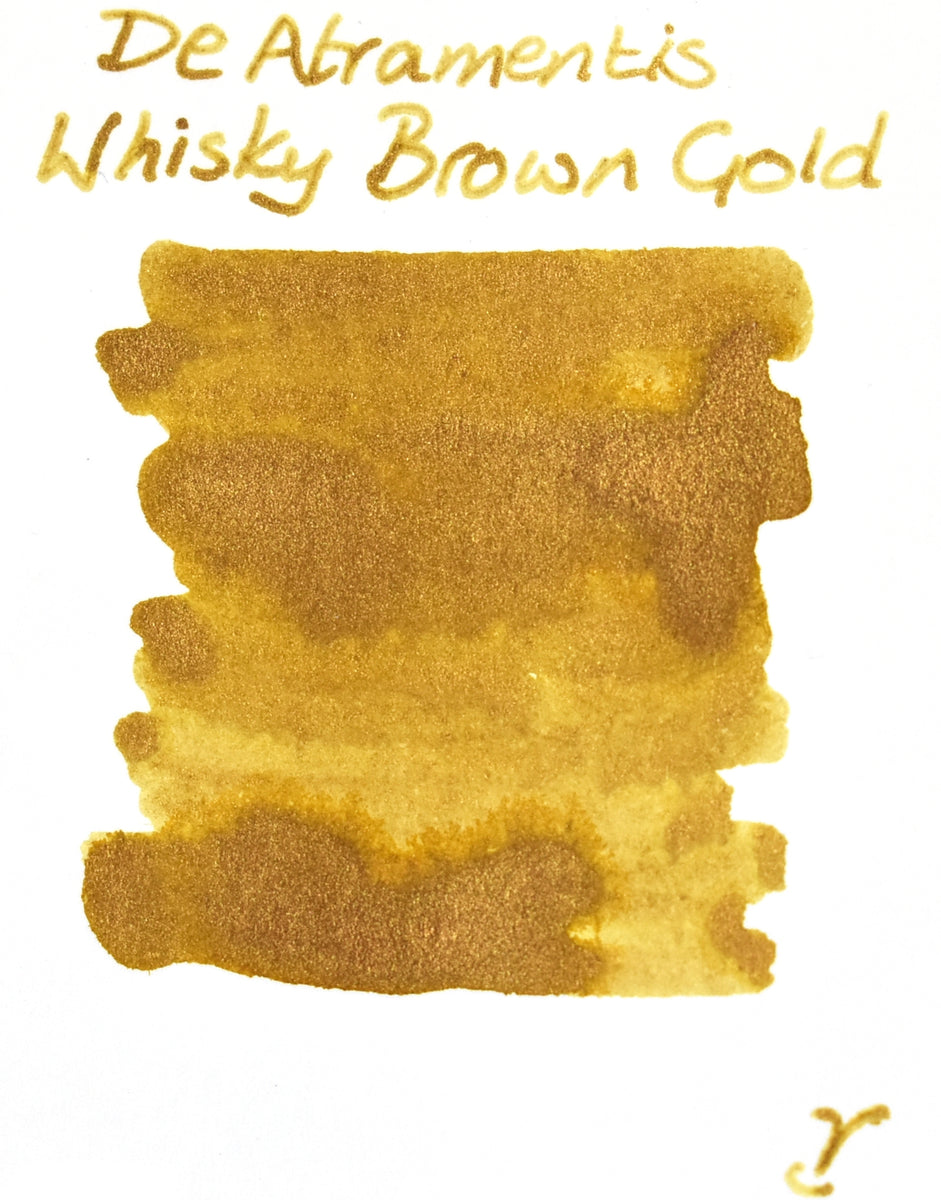 De Atramentis Pearlescent Whisky Brown-Gold- 45ml Bottled Ink