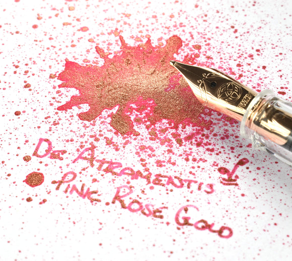 Pink Rose Gold ink splat