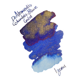 De Atramentis Pearlescent Columbia Blue - Gold - 45ml Bottled Ink