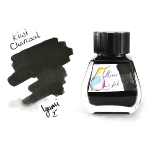 Kiwi Inks Charcoal Swatch and bottle