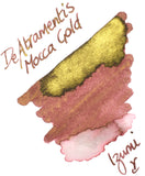 Swatch of De Atramentis Mocca-Gold ink