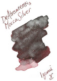 Swatch of De Atramentis Mocca Silver  Ink