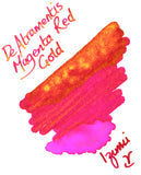 De Atramentis Pearlescent Magenta Red - Gold - 45ml Bottled Ink