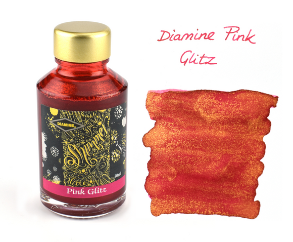Diamine Pink Glitz - 50ml Bottled Ink